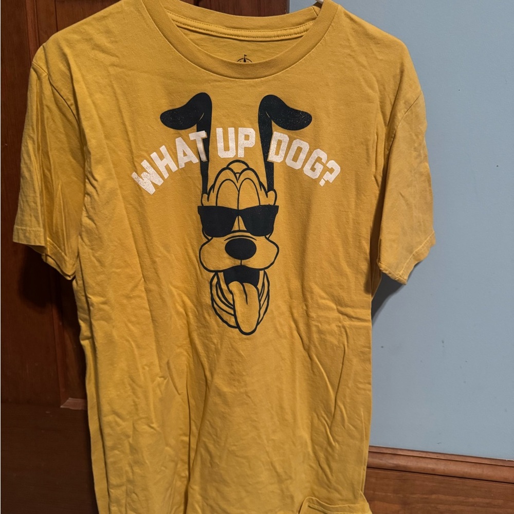 Yellow Disney Pluto Graphic T-Shirt